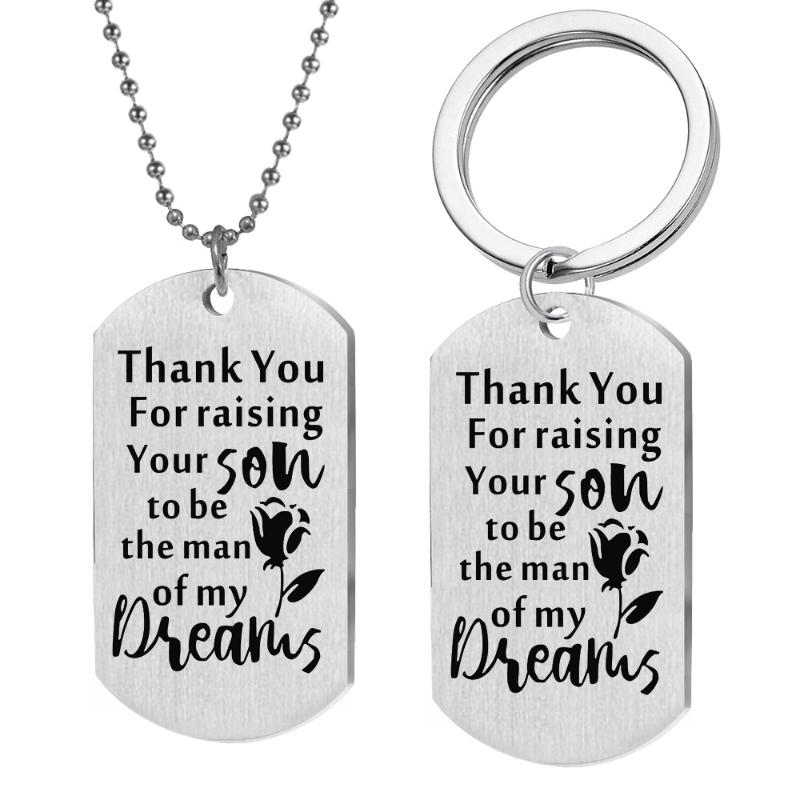 

New fashion stainless necklace women stainless steel letters necklace thank you trinket