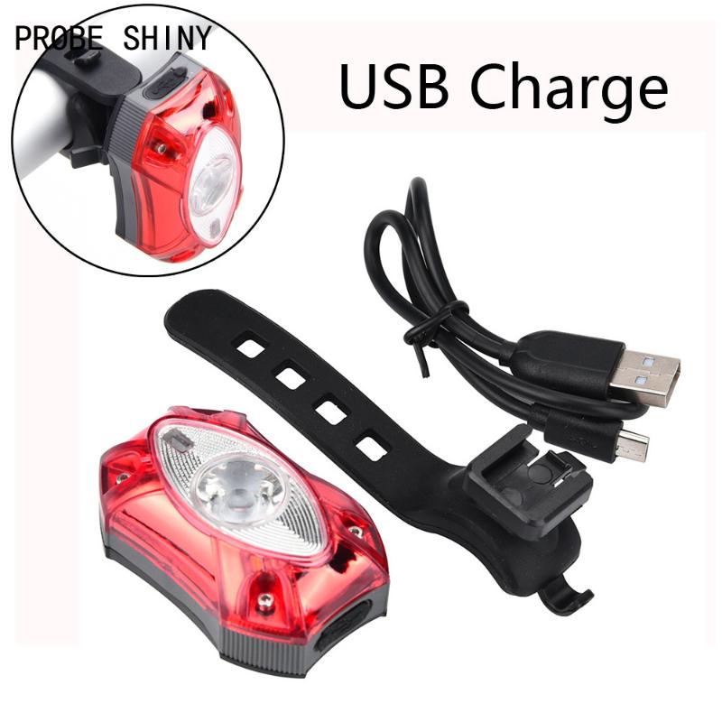 

PROBE SHINY High Quality Usb Rechargeable Rear Tail Bike Light Waterproof Bright Led Safety Bicycle Light Waterproof A717