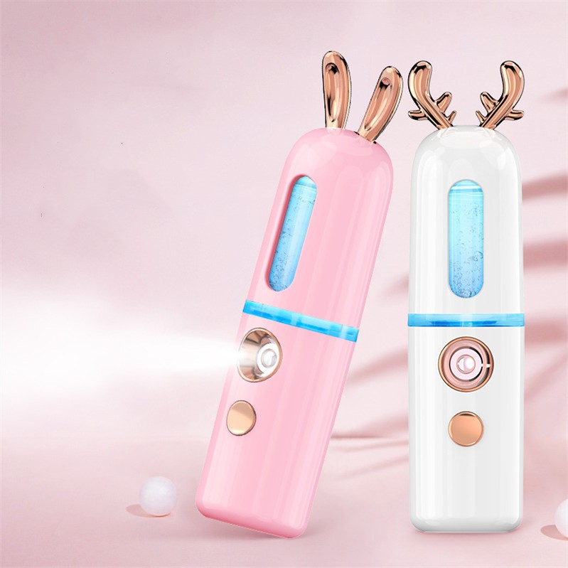 

New USB Rechargeable Portable Face Spray Bottle Facial Steamer 25ml Nano Facial Sprayer Nebulizer Moisturizing Face Spray Cute Bunny