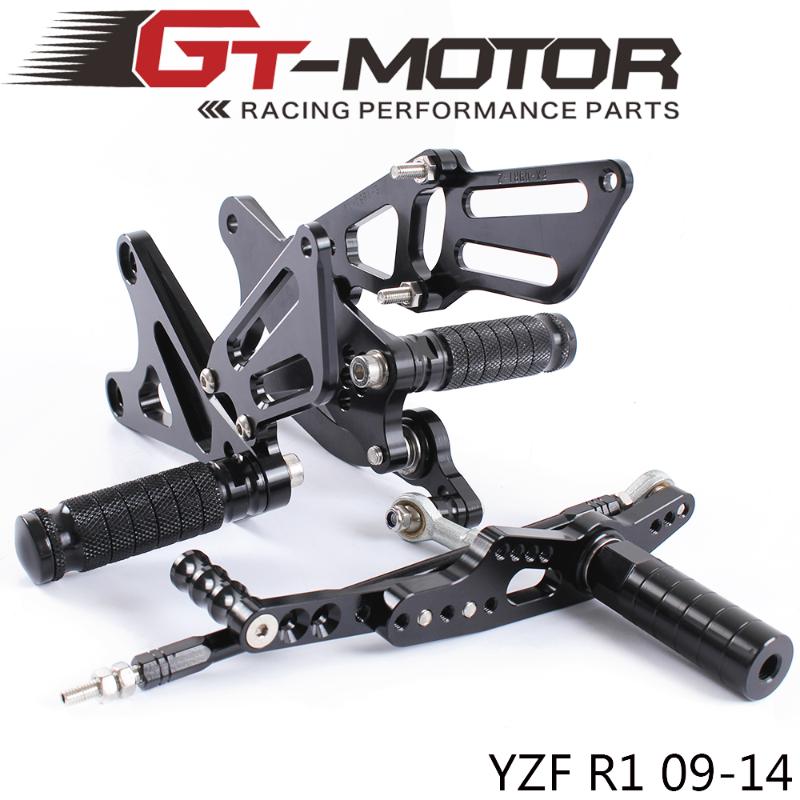 

GT Motor - Full CNC Aluminum Motorcycle Adjustable Rearsets Rear Sets Foot Pegs For YZF-R1 2009-2014