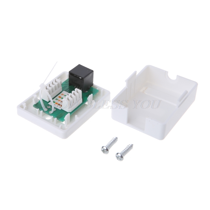 

Cat6 RJ45 8P8C UTP Unshielded Single Port Desktop Mount Box Drop Shipping