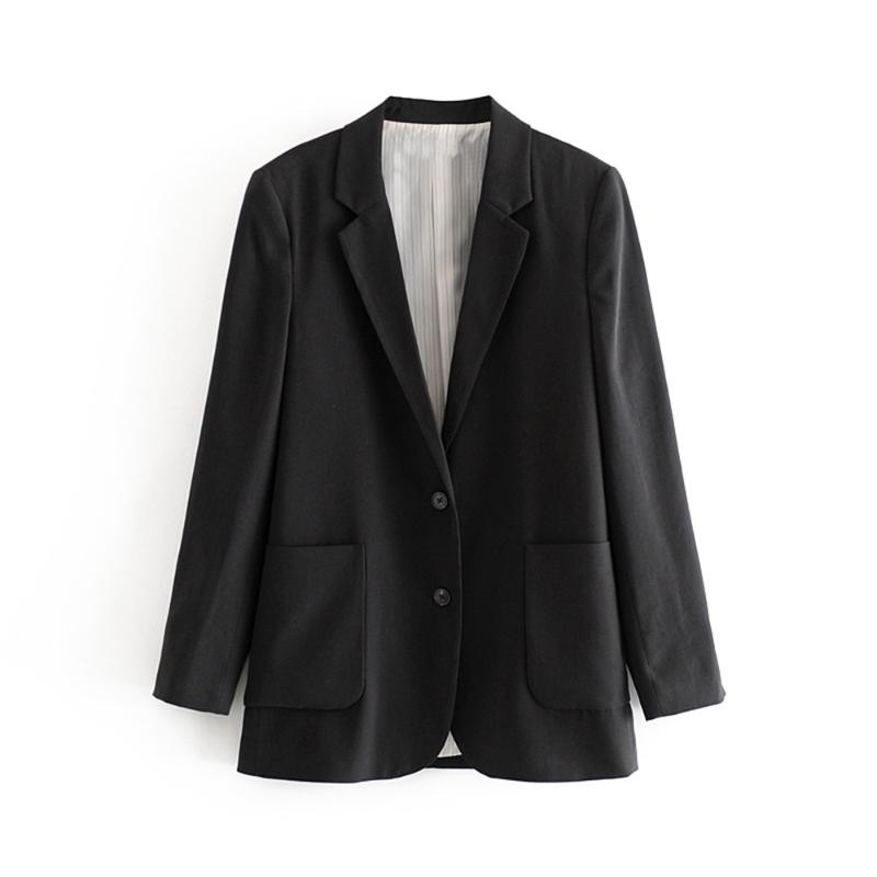 

2020 summer women's new design sense niche retro wild loose casual thin single-breasted straight suit, Beige