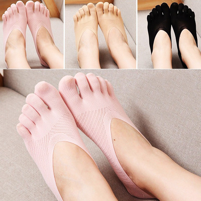 

Colorful Professional Sports Socks Fitness Cotton 5 Toes Socks For Women Pilates Non-slip Dance Wholesale