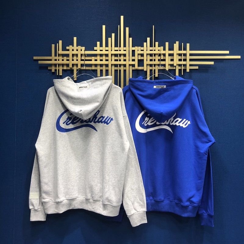

The 6th LA Atmosphere Limited Embroidery Logo Collaboration Hoodie Oversize Hoody Men Women Hooded Sweatshir, Gray