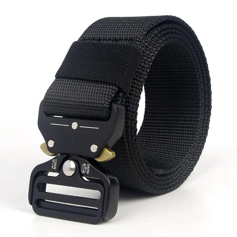 

Tactical Belt Men Adjustable Heavy Duty Tactical Waist Belts with Metal Buckle Nylon Belt Hunting Accessories, Khaki