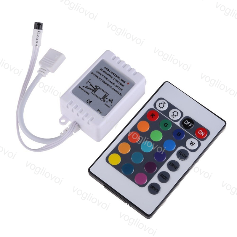 

RGB Controllers 24Keys 72W 6A ABS DC12V 3CH Lighting Accessories For 5050 3528 2835 Strip Modules Wall Washing Lamp DHL