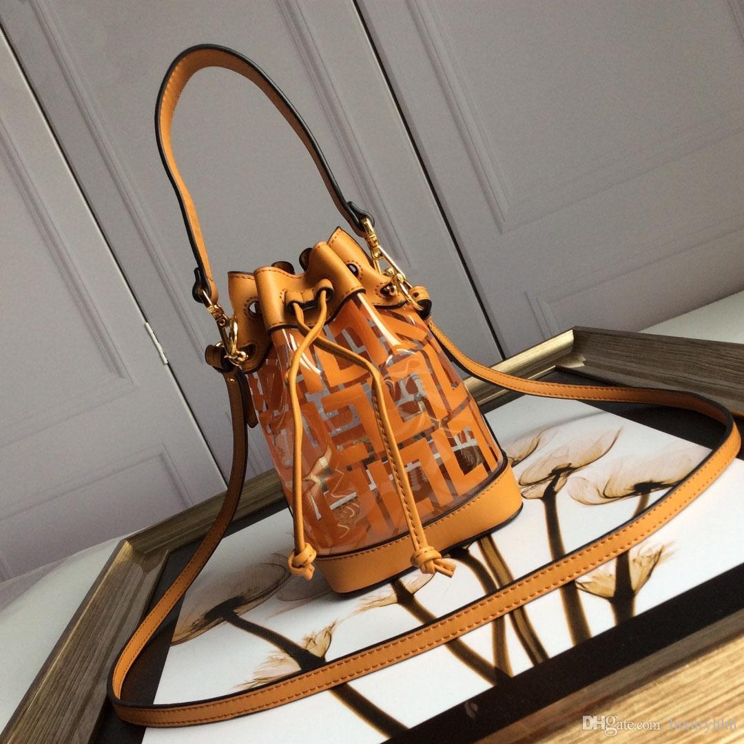

2020 hot sales Fashion brand luxury shoulder bag designer handbags designer bag double F bucket lucency fashion bag free shipping, Brown