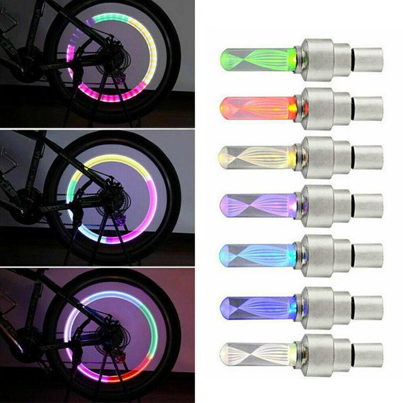 

2pcs/4pcs Night Light 7Color Bike Decoration LED Light Bicycle Accessories Tire Lamp