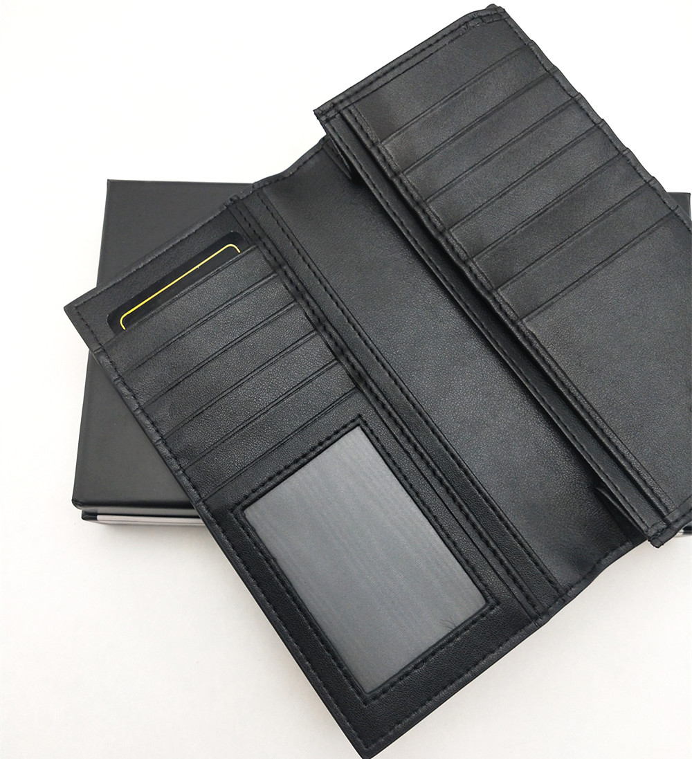 

Fashion Mens Wallets Classic Men Slim Clutch Wallet With Photo Slot Long Bifold Wallet Organizer Wallets With Box, Red;black