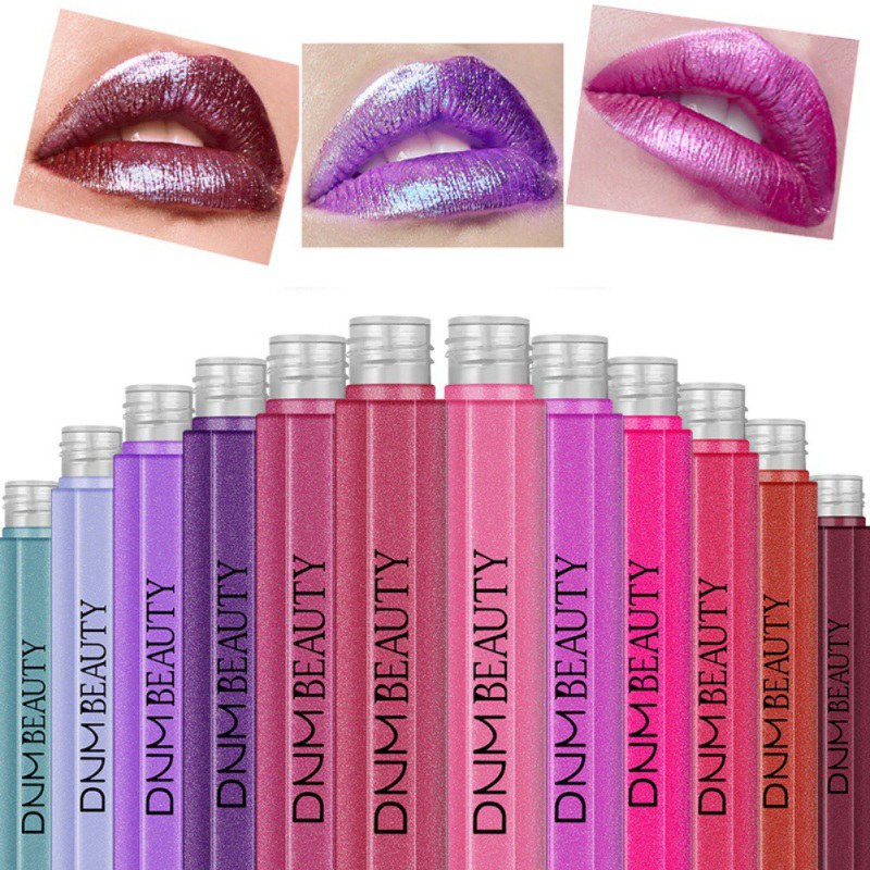 

Hot Multi Color Fashion Metallic Shimmer Lips Gloss Long Lasting Waterproof Liquid Lipstick Cosmetic