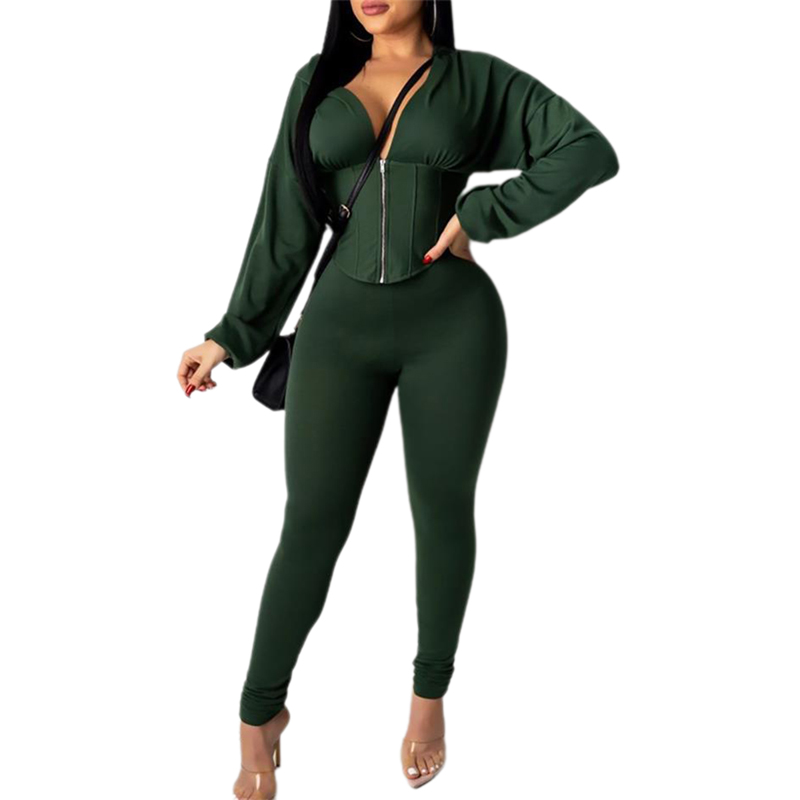 

Women' Solid Color Sports Suit Long Sleeves Long Pants Tight Outfit V-Neck Zipper Hooded Yoga Set running jogging sportswear, Blue