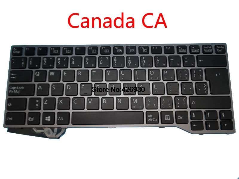 

Laptop Backlit NE CA Keyboard For Fujitsu For Lifebook E743 E733 E734 E744 CP672999-03 CP629227-03 MP-12S36CUJD85W Nordic Canada