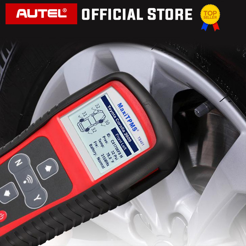 

AUTEL MaxiTPMS TS401 TPMS Tool Tyre Pressure Sensor Activator Programmer Receive both 315MHz and 433MHz signals