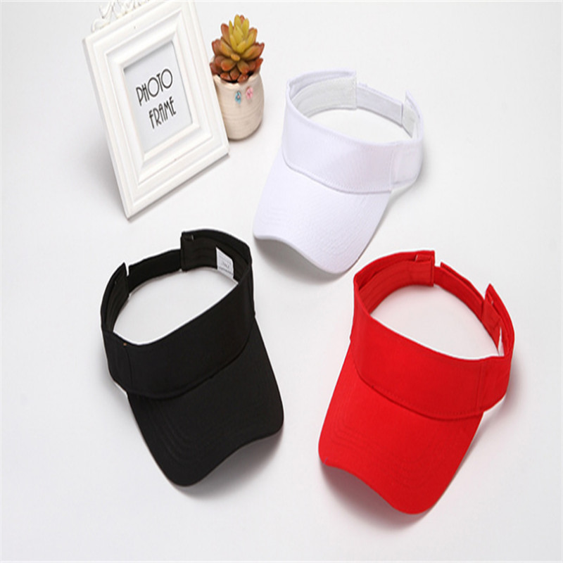 

2020 New Light Weight Plain Men Women Summer Outdoor Sport Sun Visor Cap Hat For Golf Hiking Tennis Accessories, Red