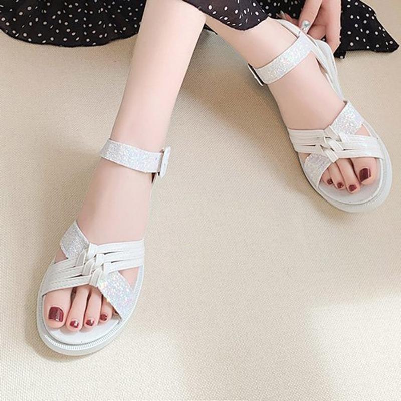 

Roman Women Sandals Wedge Beach Fish Mouth Shoes Fashion Casual Sandals Women's Non-slip Summer Open Peep Toe Shoes 2020 5W3, Black