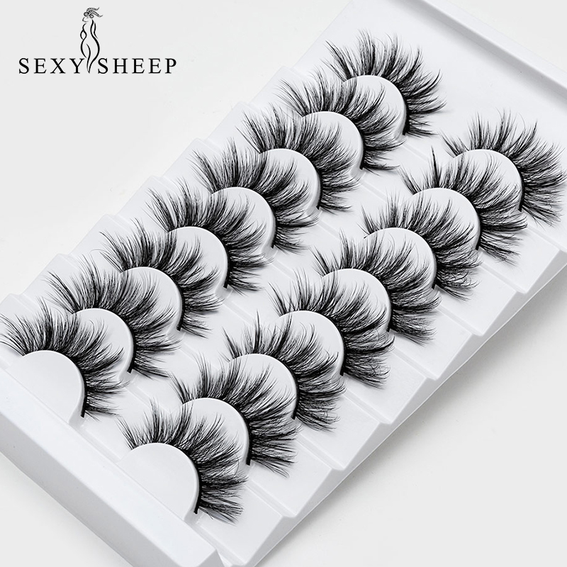 

2/4/7/8pairs Faux 3DMink Lashes Natural Long False Eyelashes Volume Fake Lashes Extension Eyelashes Maquiagem Soft Eye maquiagem