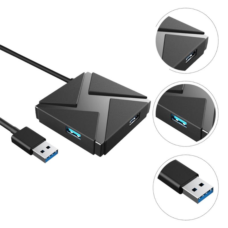 

1pcs Practical Useful Small Square Durable USB Ports USB Concentrator for Office