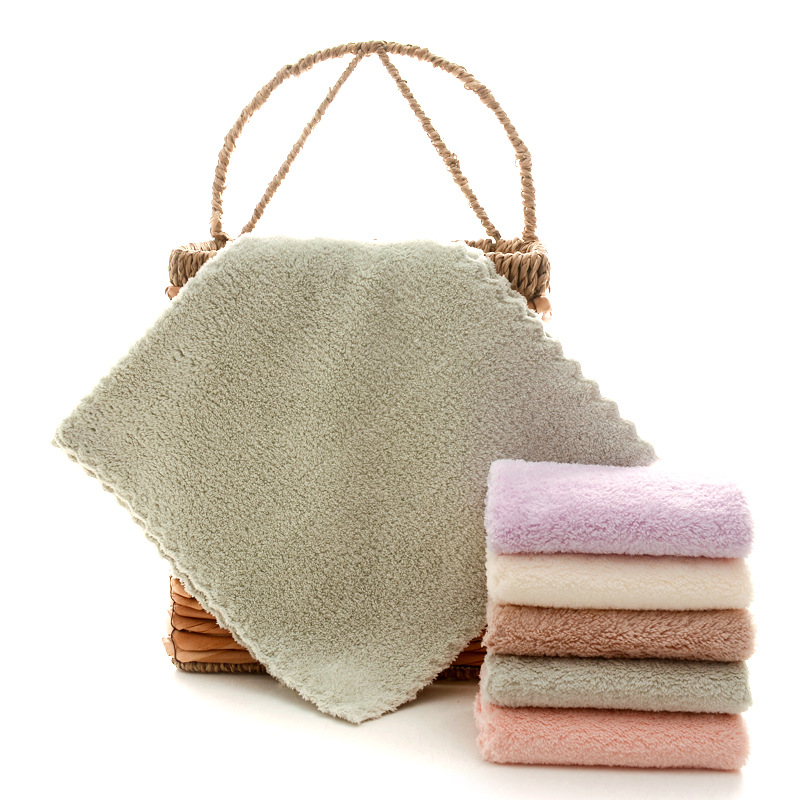 

2Pcs Microfiber Towel Velvet Quick-dry towels bathroom Cotton Soft Dry Towel Kitchen Clean Super Absorbent Towels Solid Color, Green