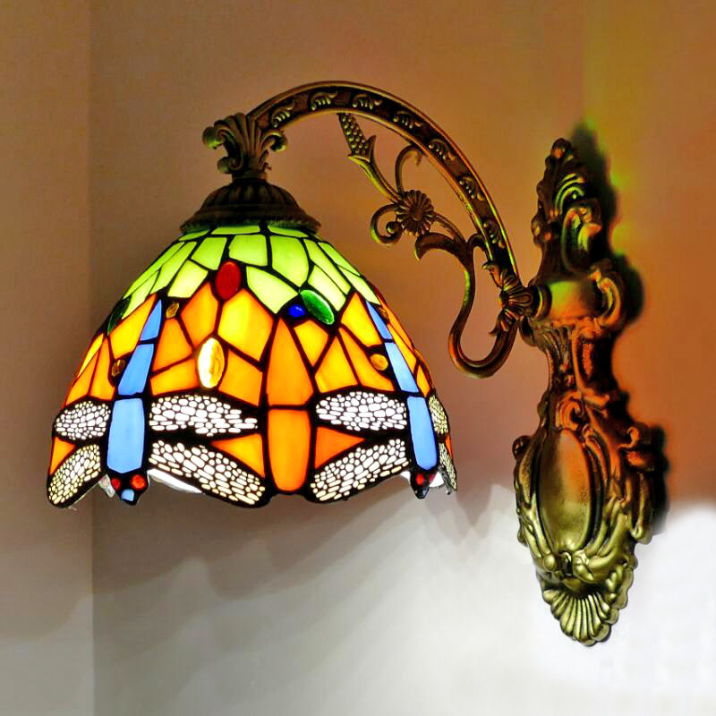 

WOERFU Tiffany Wall Lamp European Minimalist Creative Lighting Mediterranean Single Head Wall Lamps