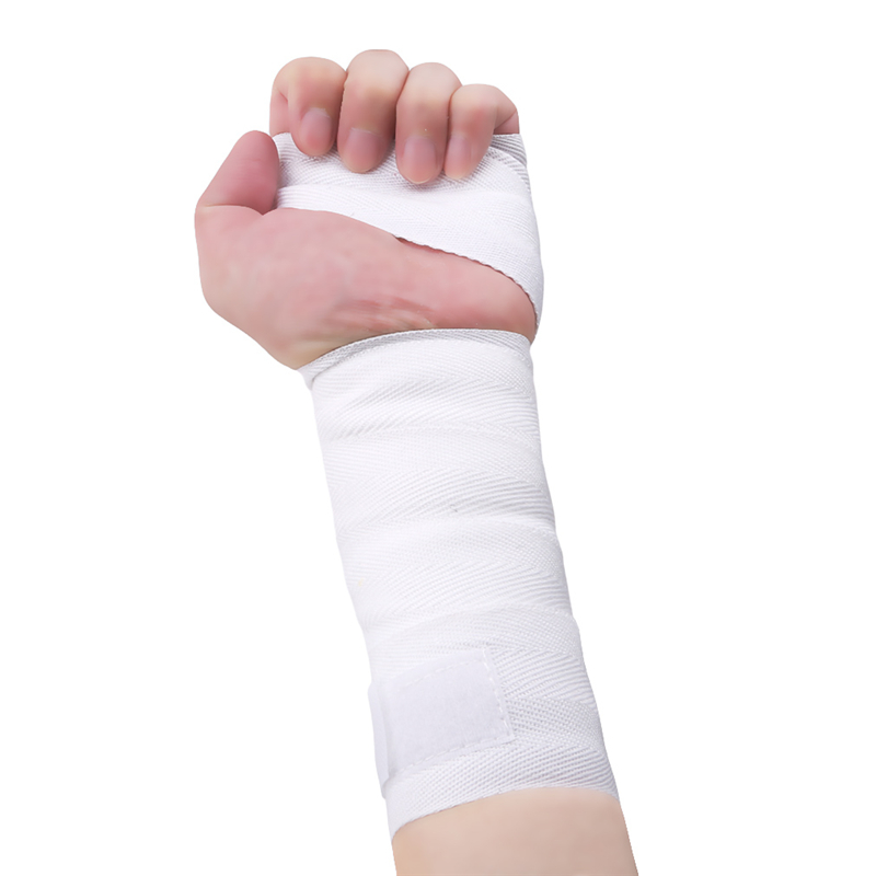 

2 Pieces Adjustable Wristband Elastic Wrist Wraps Bandages Weightlifting Powerlifting Boxing Breathable Wrist Support 4 Colors, White