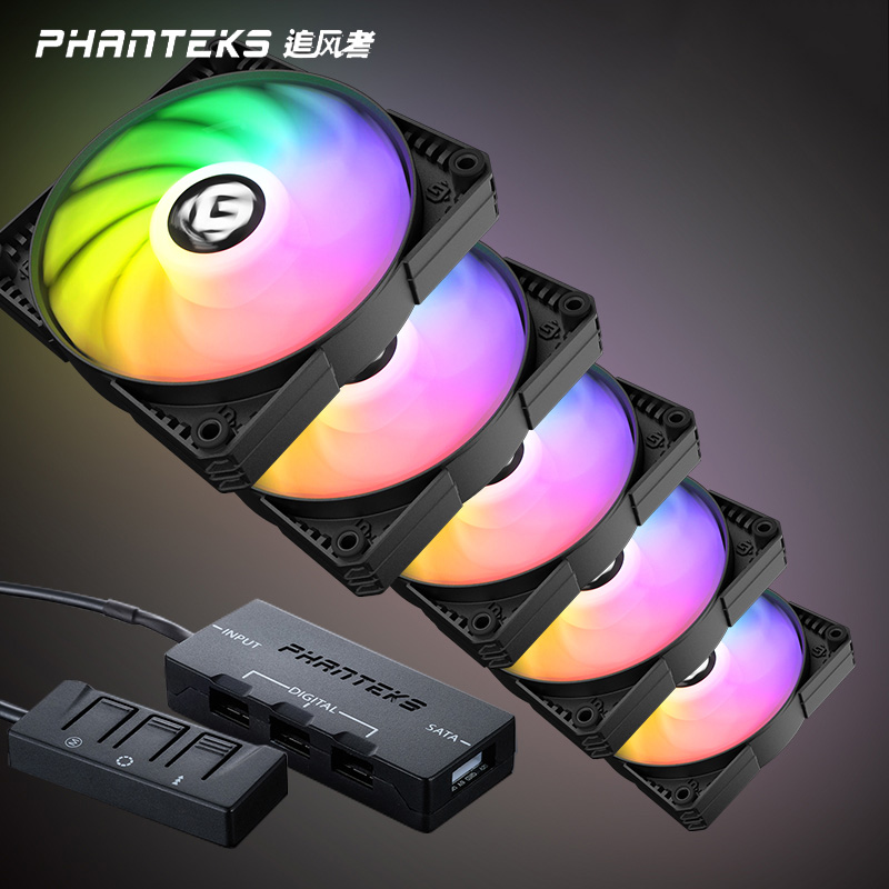 

PHANTEKS MG SKIRON BLACK RGB LED Rainbow 12cm 14cm Fan Support Sync Motherboard ASUS MSI ASROCK Z390 GIGABYTE 4PIN PWM