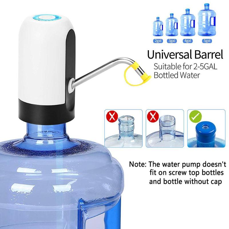 

4W Automatic Portable USB Rechargeable Electric Water Pump Dispenser Bottle Drinking Bottles Drinkware Tools For Sports/Camp Hot
