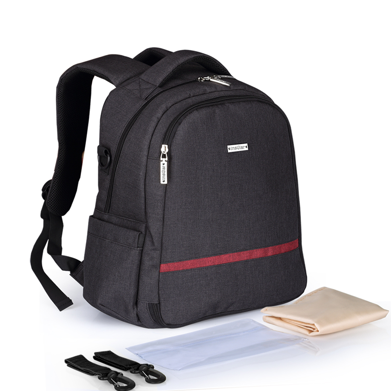 

Diaper Bag Baby Nappy Bag Mummy Daddy Backpack Large Capacity Casual Laptop Rechargeable Holder for Bottle M BA033, Ba033-1