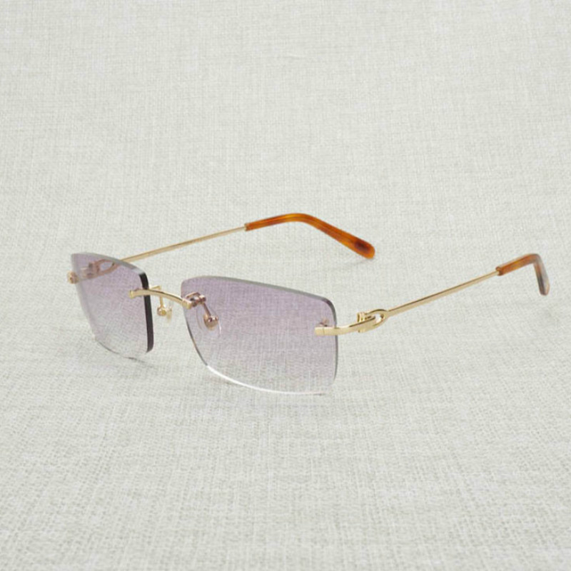 

Vintage Rimless Square Sunglasses Men Women Glasses Metal Frame Eyeglasses Shades Oculos Gafas for Club Driving Accessories 011N
