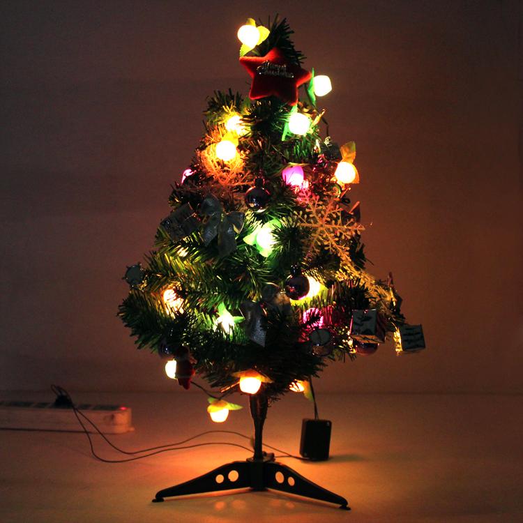 

Christmas Decorations 60 cm Luminous Desktop Mini Christmas tree Decoration Supplies Tree A Small Pine