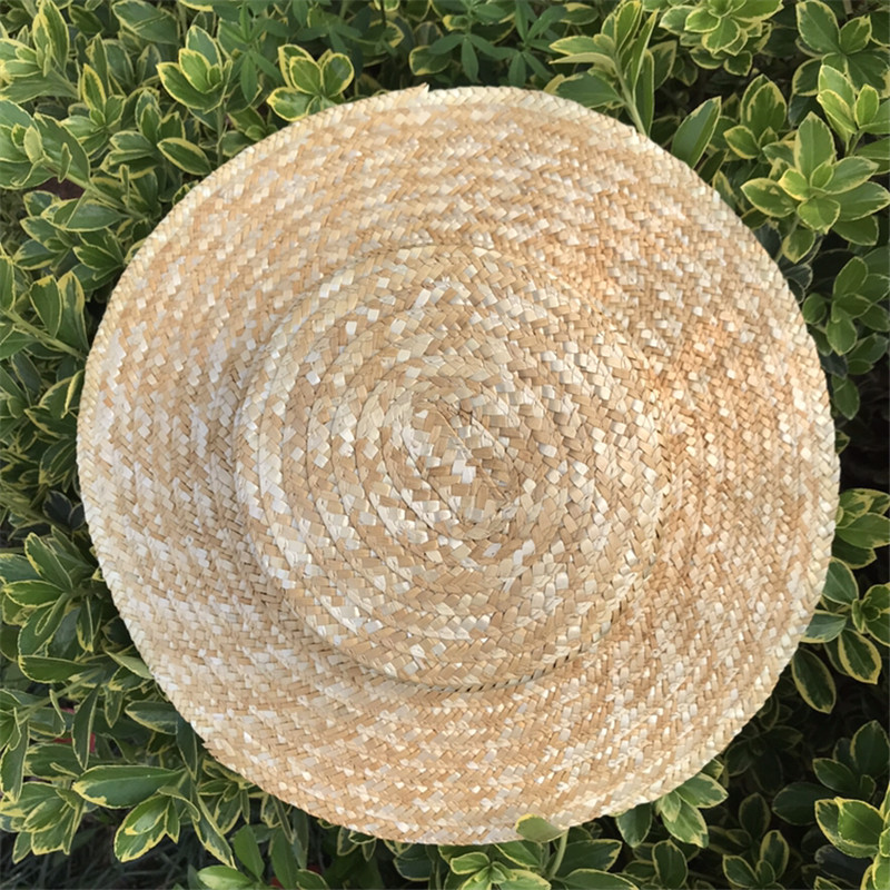 

WZCX Thermal Transfer Letter Text Flat Top Straw Hat Fashion Name Unisex Shade Wide Brim New Beach Hat Summer Cap, 01