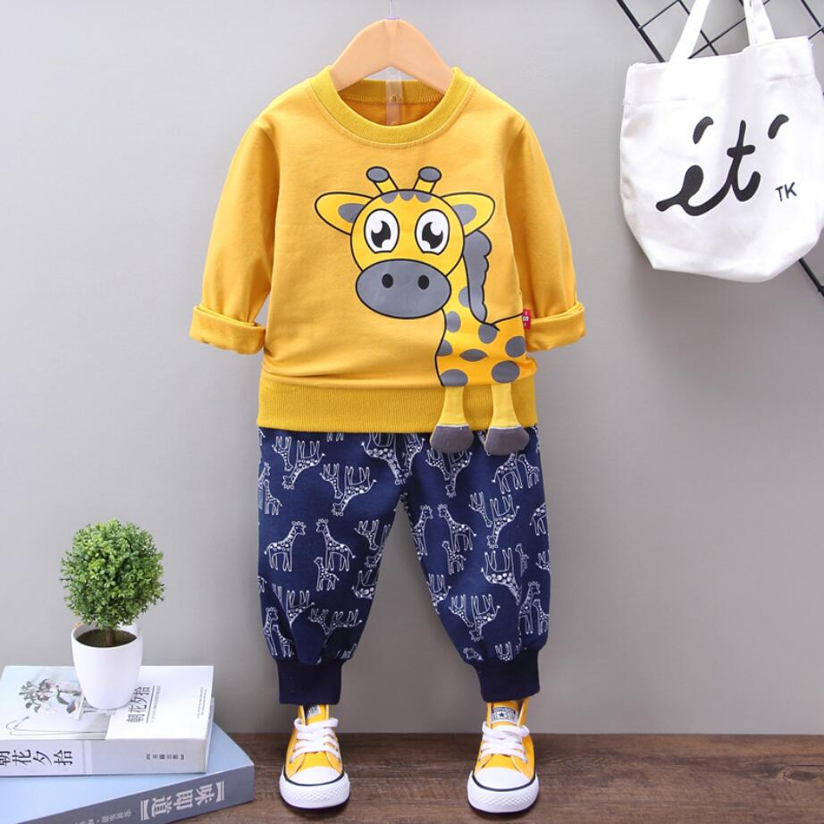 

Newborn Kids Clothes Baby Boys Costume Cartoon Deer infantil Tracksuit Tops Pants 2PCS Children Boy Autumn Outfits Girls Set, Red