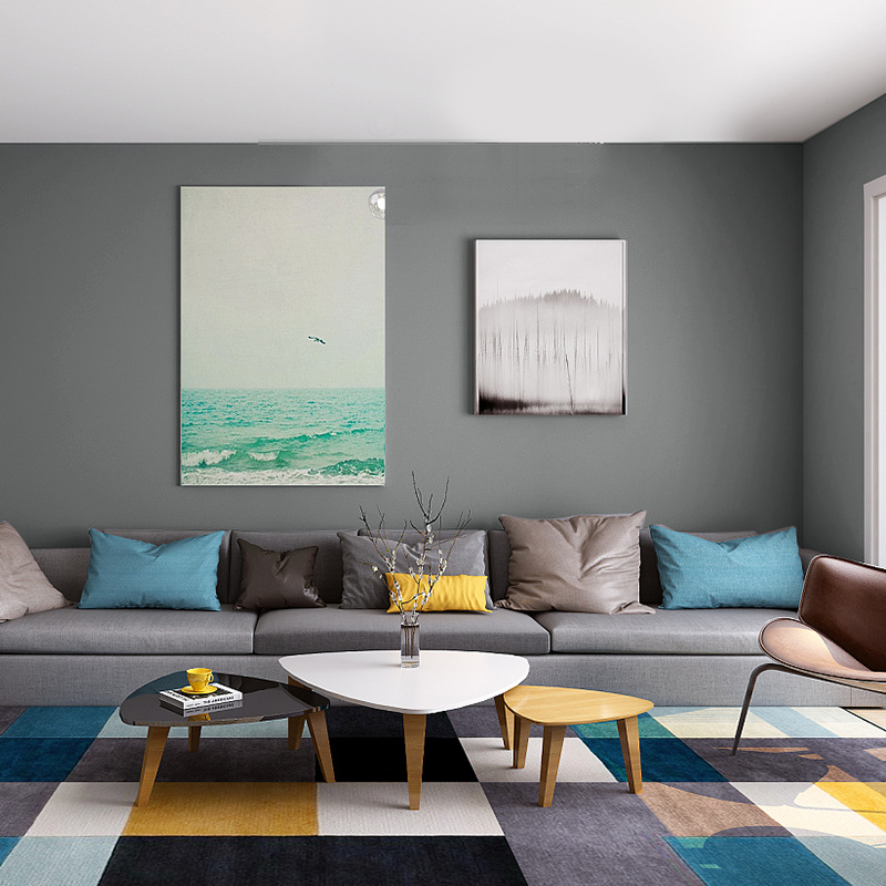 

Waterproof and antifouling] Fashion Gray industrial wind living room wallpaper Nordic style bedroom non-woven wallpaper, Coffee grey