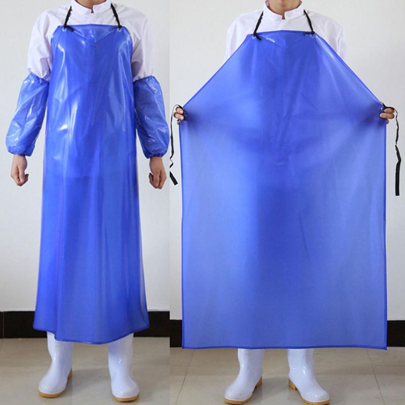 

Waterproof Kitchen Apron PVC Grembiule Cucina Sleeveless Durable Fartuch Extra Long Multipurpose Apron for Cooking Cleaning