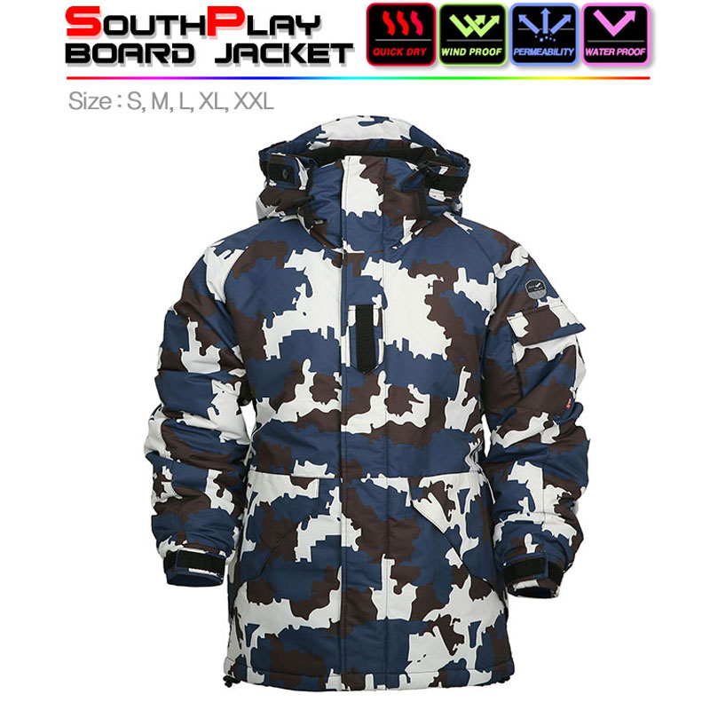 

Newest Edition "Southplay" Winter Season Waterproof 10,000mm Dark Blue Ski- Snowboard Jacket, As pic