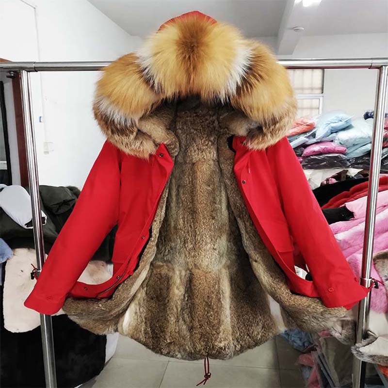

2020 New Mens winter outwear Classic jacket Real fur collar fur lined hooded parka winter mens outwear High quality, Yellow 2
