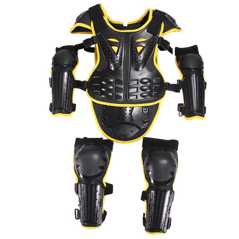 

Motorcycle Armor Kids Suit Dirt Bike Chest Back Spine Protector Shoulder Arm Eblow Knee Pads Full Body Vest For Motoc