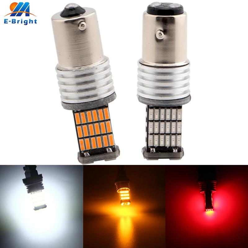 

10X Canbus 12V 4014 45 SMD Amber Red White 1156 BA15S 1157 BAY15D Car LED Bulb Turn Signal Parking Tail Reverse Lamp No Error, As pic