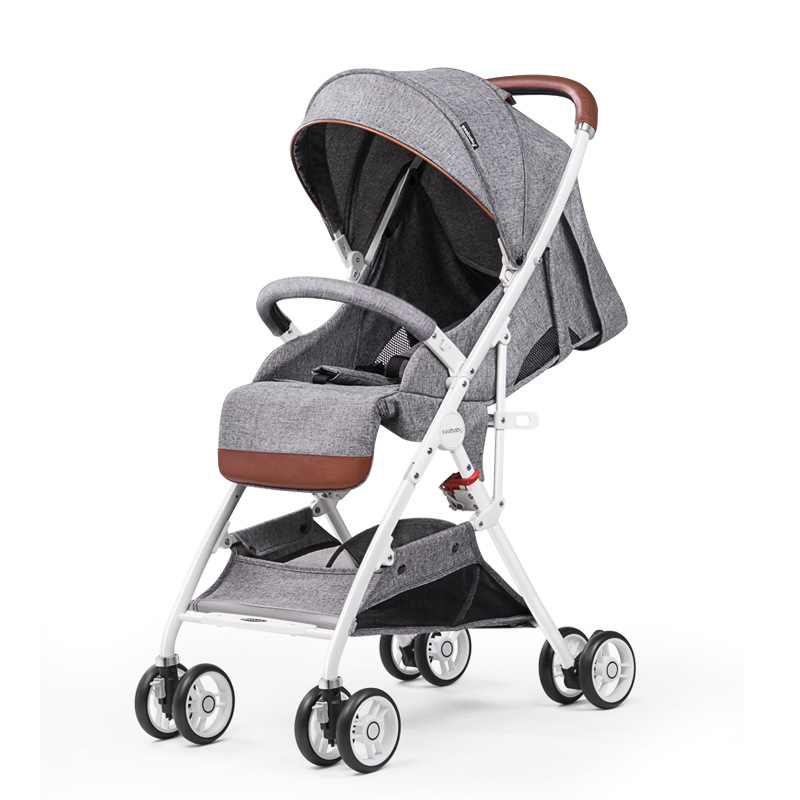 

High View Four-Wheel Stroller Light Hand Push Baby Stroller