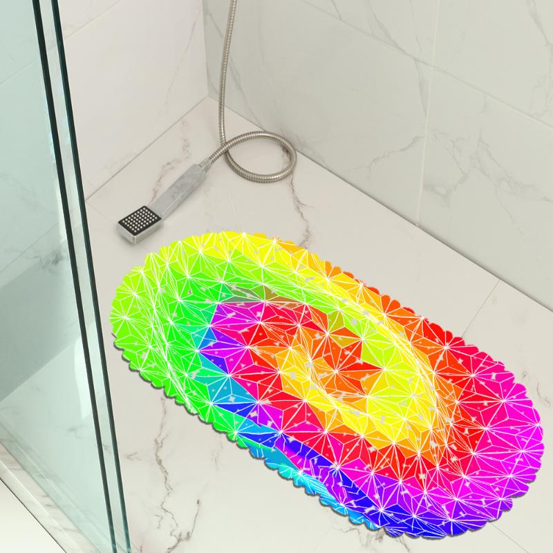 

PVC Bathroom Mat Shower Mat Hotel Bathroom Floor Rug Bathtub Foot Pad Sucker Mats