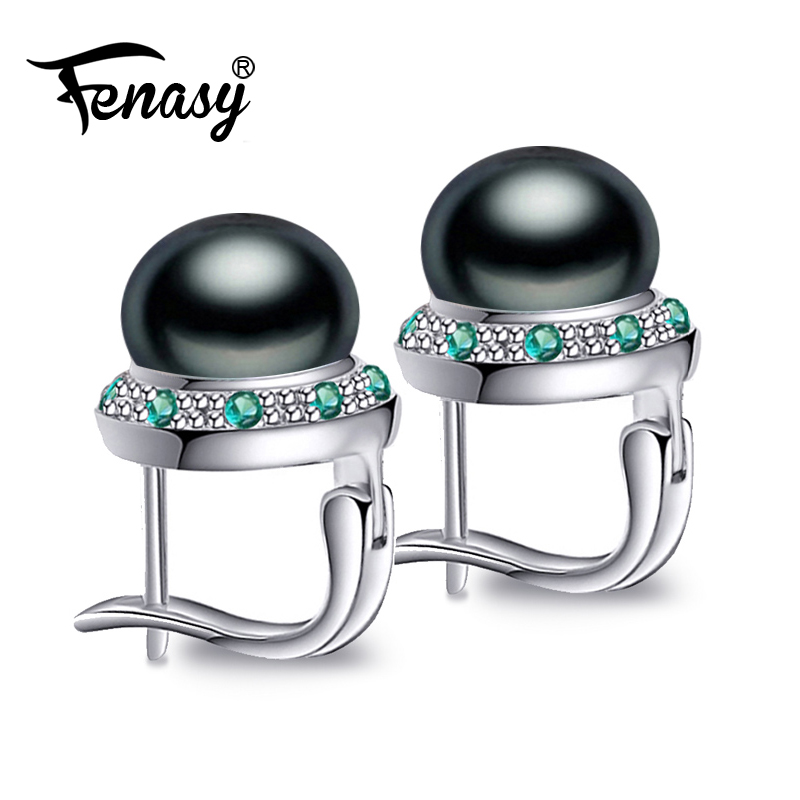 

FENASY 925 Sterling Silver Clip On Stud Earrings Natural Freshwater Pearl Earrings For Women Custom Wedding Fashion Boho Jewelry