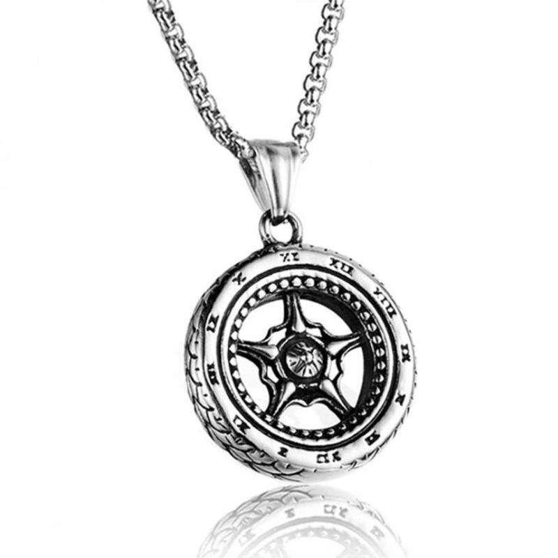 

5pcs Fashion Creative tire Roman numerals pentagram pendant Necklace T-187