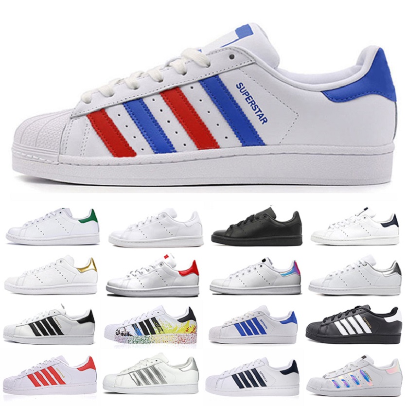 

stan smith superstar colorful mens casual shoes superstars hologram platform leather fashion shoe men women trainers sports sneakers