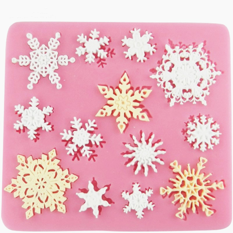 

1PC 3D Cake Decorations Snowflake Lace Chocolate Party DIY Fondant Kitchen Baking Cooking Cake Decorating Tools Silicone Molds