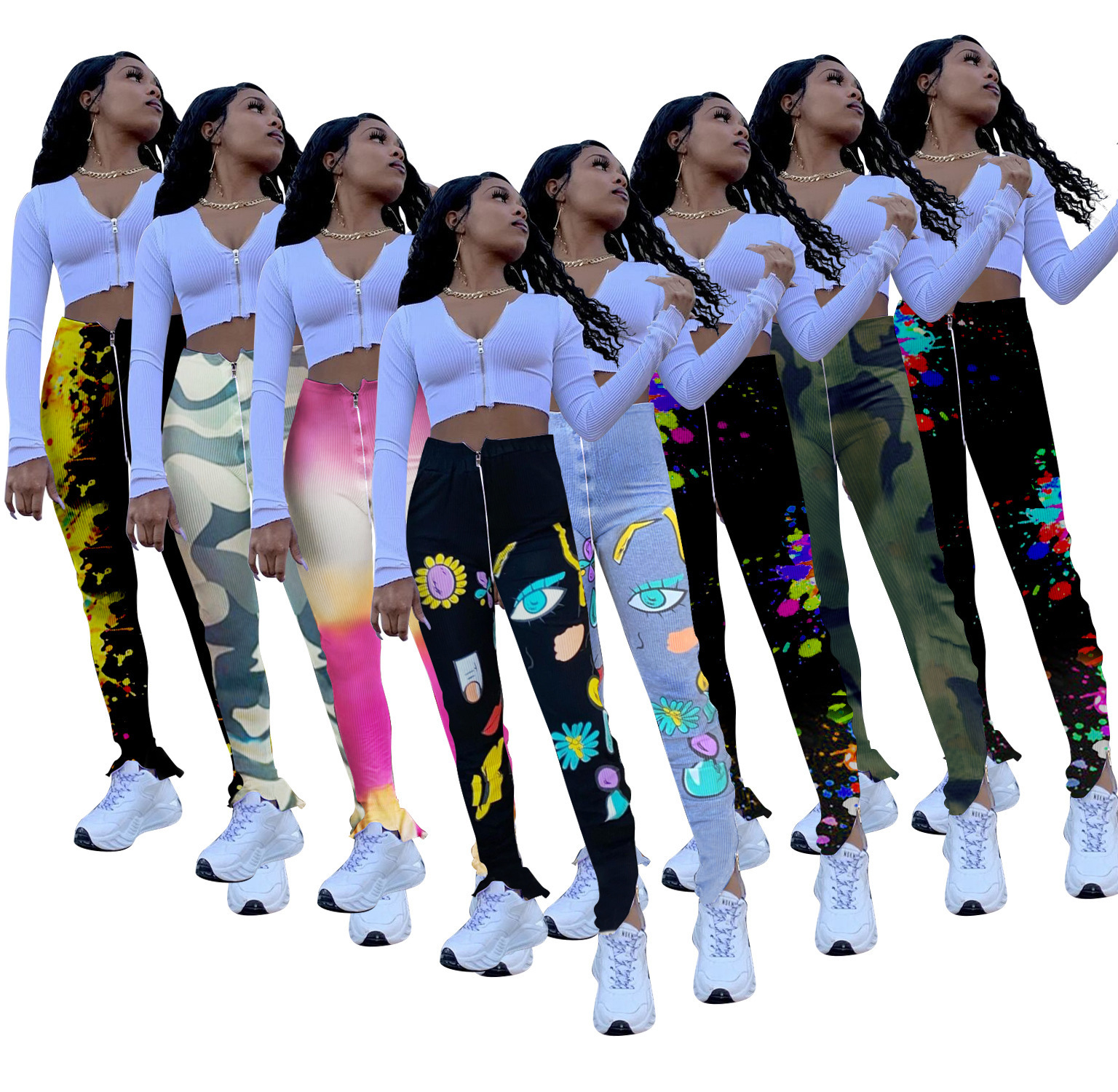 tight bell bottom pants