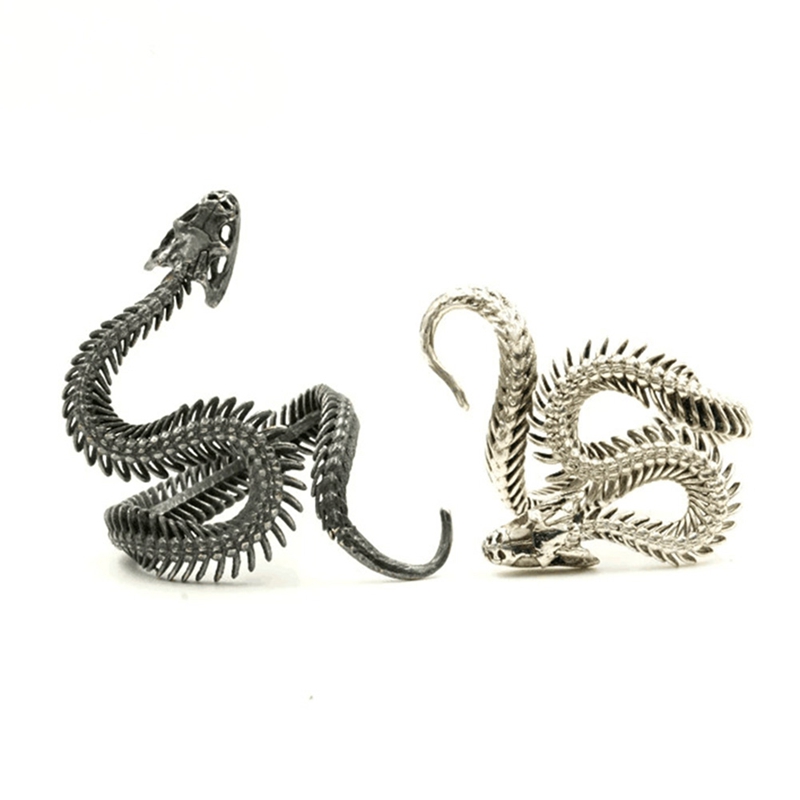 

Retro Punk Exaggerated Spirit Snake Ring Fashion Personality 3D Snake Ring Opening Adjustable Party Trendy Jewelry Accessories