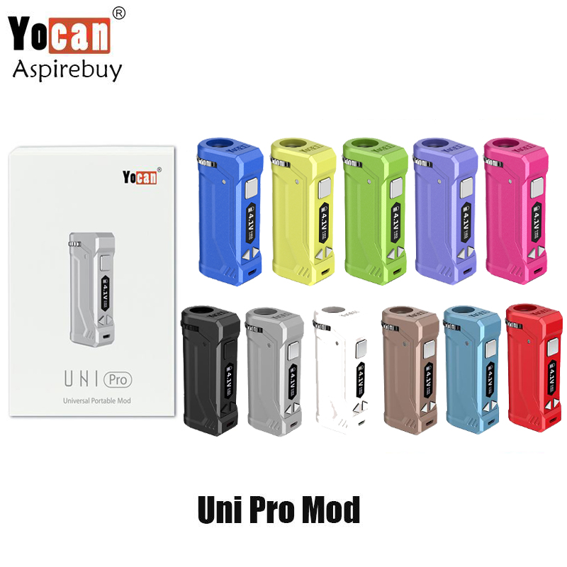 

Yocan UNI Pro Mod 650mAh Box Mod OLED Display Fit All Oil Diameter Atomizers Height Adjustable 10 Sec Preheat Various Voltage 100% Original