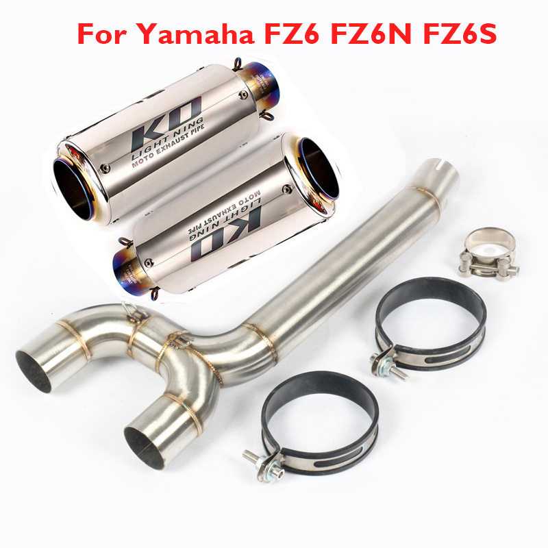 

FZ6S FZ6N 51mm Motorcycle Exhaust Muffler Pipe Modified Connector Tube Middle Pipe for FZ6 FZ6S FZ6N