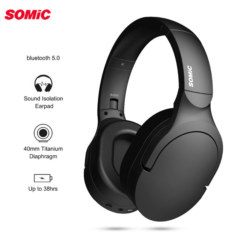 

Somic SC2000BT Headset Gaming headphone high quality music stereo 5.0 bluetooth 3.5mm/USB jack Folding Headset for for xbox