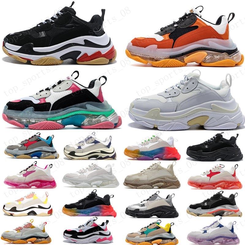 

hot Triple s platform Paris 17FW Triple s Sneaker for men women black red white green Casual Dad Shoes tennis increasing sneakers 36-45