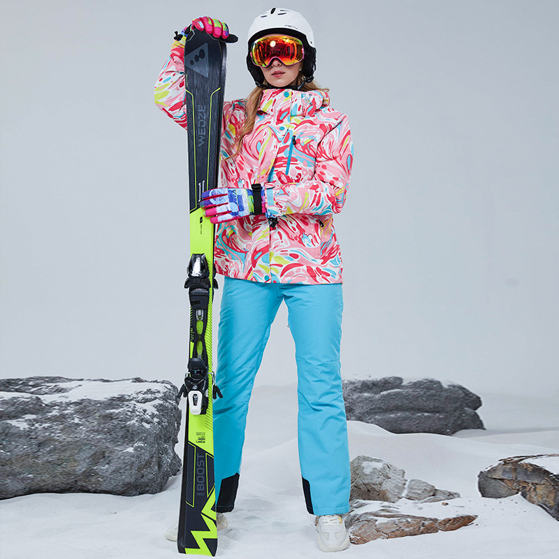 

Outdoor Ski Suit Women' Winter Waterproof Thick Warm Snow Coat And Snowboard Pants Set Female Thermal Skiing Jacket Suit Gcc063, Hx60 black